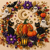 Halloween Ghost And Pumpkin Diamond Art Kit