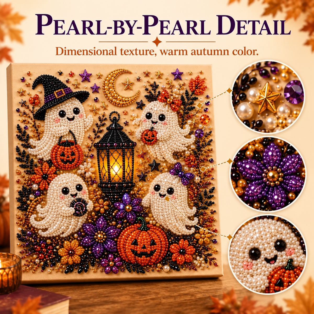 Halloween Ghost And Pumpkin Diamond Art Kit