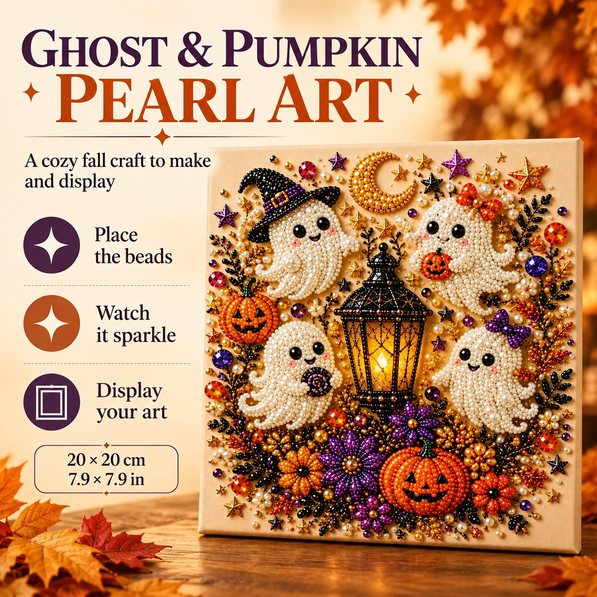 Halloween Ghost And Pumpkin Diamond Art Kit