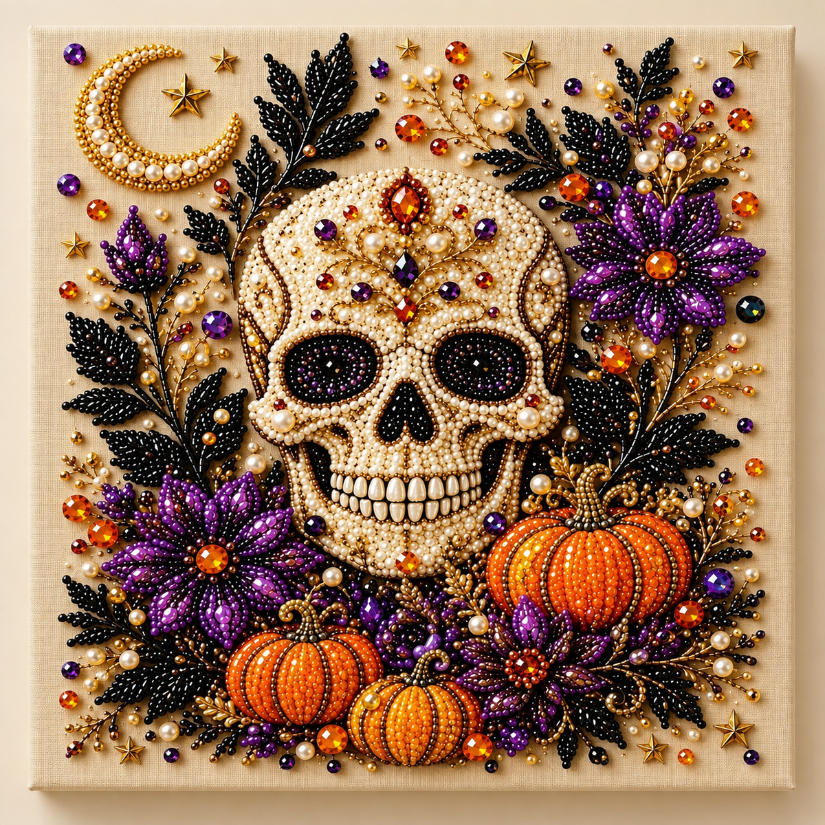 Halloween Ghost And Pumpkin Diamond Art Kit
